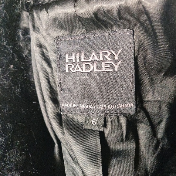 Black Wool Coat - Hilary Radley - Size 6 - Picture 5 of 6